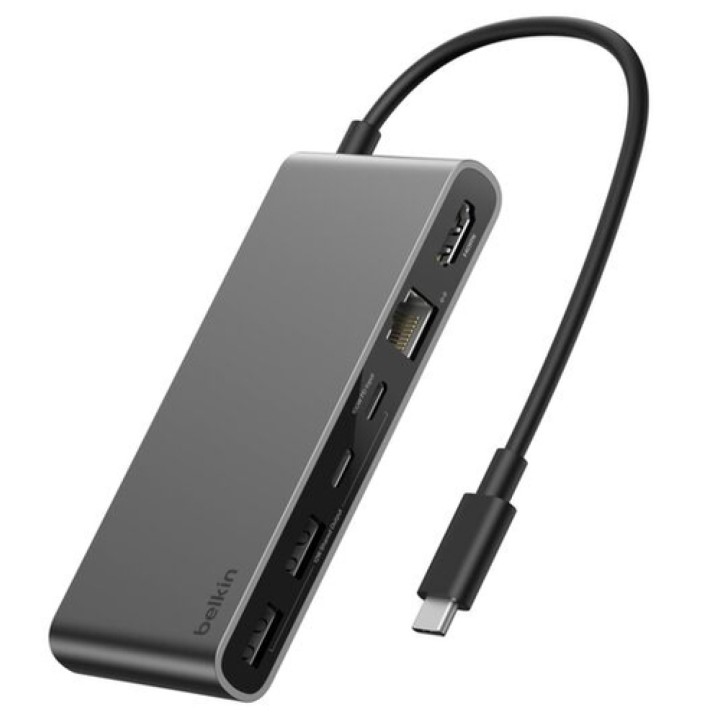 Belkin INC024HQSGY hub de interfaz USB Tipo C 10000 Mbit/s Gris