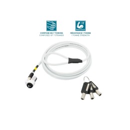Mobilis 001325 cable antirrobo Blanco 1,8 m
