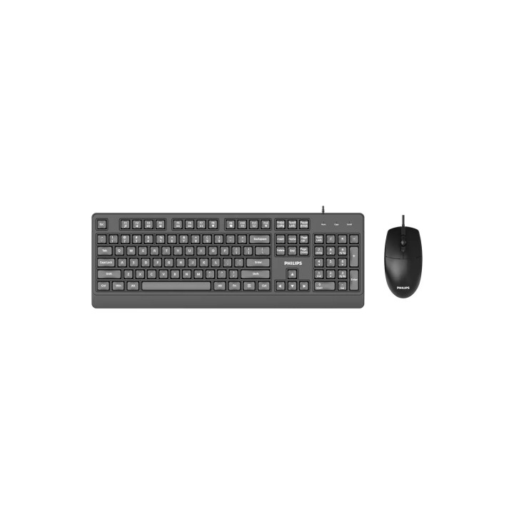 Philips 2000 series SPT6247B/85 teclado Ratón incluido Universal USB QWERTY Inglés Negro