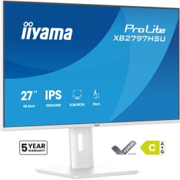 iiyama ProLite XB2797HSU-W1 pantalla para PC 68,6 cm (27") 1920 x 1080 Pixeles Full HD LED Blanco