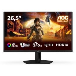 AOC G4 Q27G41ZDF pantalla para PC 67,3 cm (26.5") 2560 x 1440 Pixeles Quad HD QD-OLED Negro, Rojo
