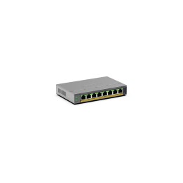 NETGEAR GS108EPP No administrado Gigabit Ethernet (10/100/1000) Energía sobre Ethernet (PoE) Montaje en pared/escritorio Gris