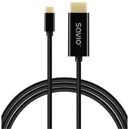 Savio Cl-190 cable USB 1 m USB C Negro