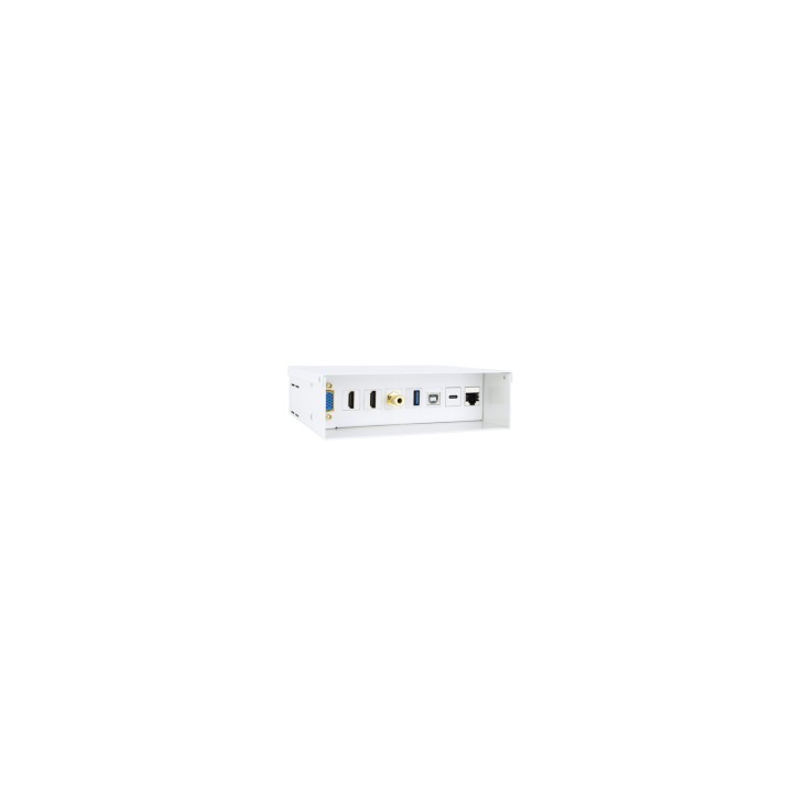 Nanocable Caja de conexiones multimedia de pared VGA + 2xHDMI + JACK3.5 + 1xUSB-C 10G + 1xUSB-B 2.0 + 1xUSB-A 3.0 + 1xRJ45