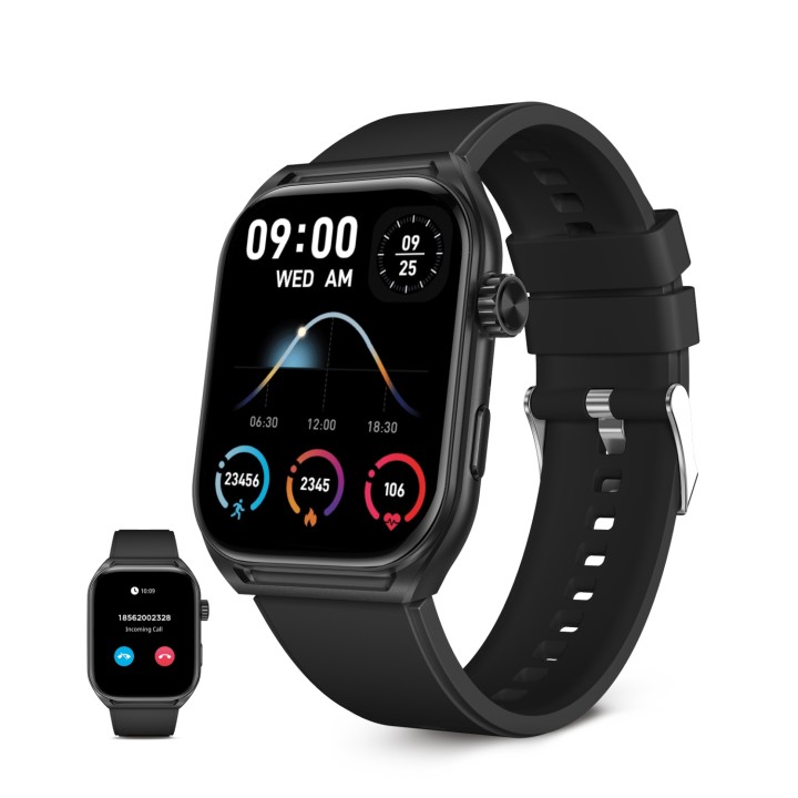 Ksix Smartwatch Urban Move, Pantalla AMOLED 2.06", Autonomía 5 días, Modo deporte y salud, Manos libres, IP67, Negro