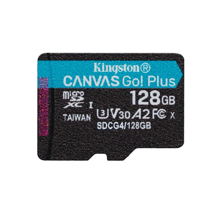 Kingston Technology 128GB microSDXC Canvas Go Plus Gen4 200R A2 U3 Paquete individual sin ADP