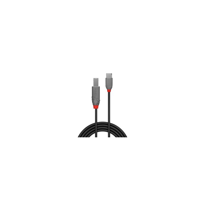 Lindy 36940 cable USB USB 2.0 0,5 m USB C USB B Negro