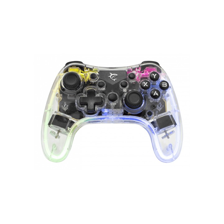 White Shark LEGION Transparente Bluetooth/USB Gamepad Analógico/Digital Android, PC, Playstation 3, iOS, PlayStation 4,