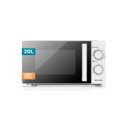 Grunkel MWG-20GRILL microondas Blanco, Negro Microondas con grill Encimera 20 L 700 W