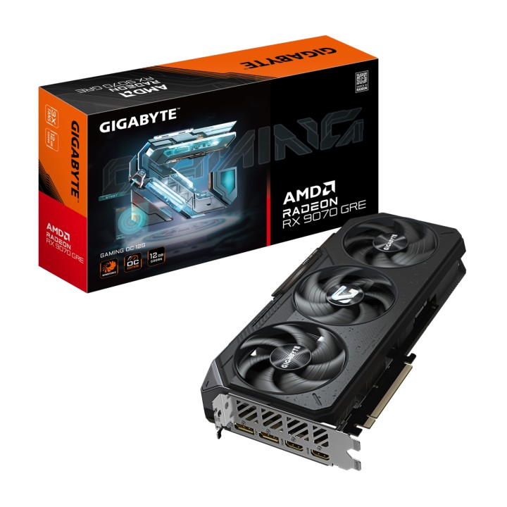 GIGABYTE Radeon RX 9070 GRE GAMING OC 12G – Tarjeta gráfica, 12GB GDDR6, 192bit, PCI-E 5.0, 2920 MHz Core Clock, 2 ×