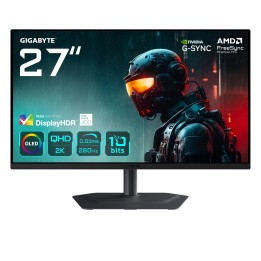 GIGABYTE MO27Q2A Monitor gaming OLED 2K QHD de 27" - 2560 x 1440, 280Hz, 0,03ms, 250 cd/m², FreeSync Premium Pro, DisplayHDR