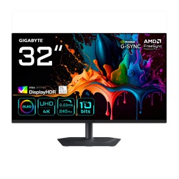 GIGABYTE MO32U2 Monitor Gaming OLED 32” 4K UHD - 3840 x 2160, 240Hz, 0.03ms, 250 cd/m², G-Sync Compatible, FreeSync Premium