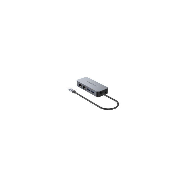 Conceptronic ABBY24G base para portátil y replicador de puertos Alámbrico USB 3.2 Gen 1 (3.1 Gen 1) Type-C Gris