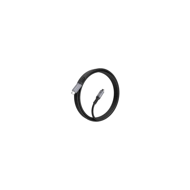 AISENS Cable USB4 Gen3x2 Aluminio 40Gbps 8K@60Hz 5A 48V 240W E-Mark, Tipo USB-C/M-USB-C/M, Negro, 2.0m