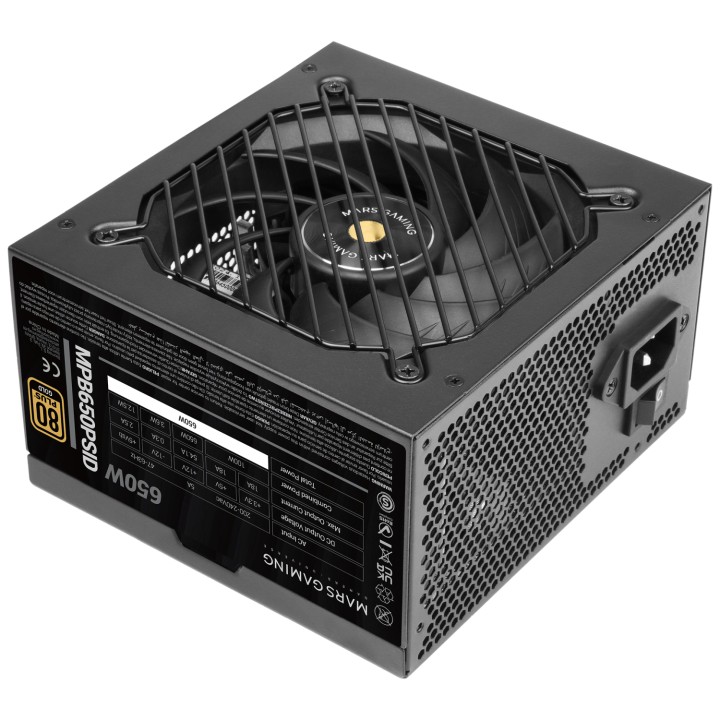Mars Gaming MPB650PSID unidad de fuente de alimentación 650 W Negro