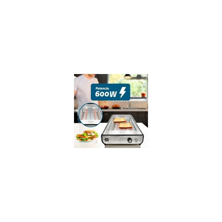 Grunkel TSP-INOX tostadora 6 4 rebanada(s) 600 W Acero inoxidable