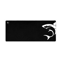White Shark MP-1967 SHARK XL Alfombrilla de ratón para juegos Negro, Blanco