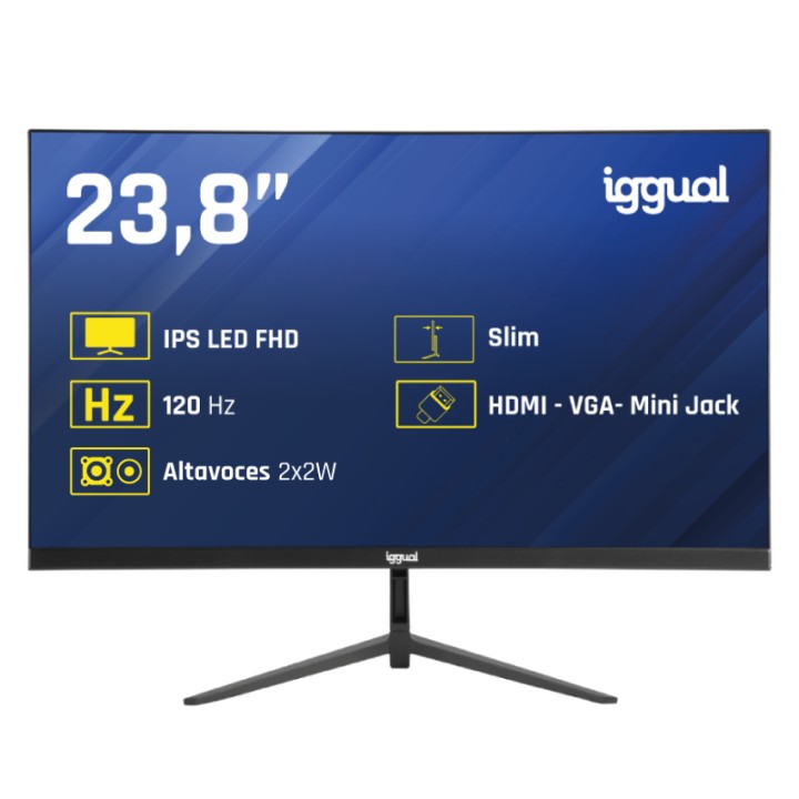 iggual Monitor 24" IPS 1ms FHD 120Hz VGA HDMI +Altavoces