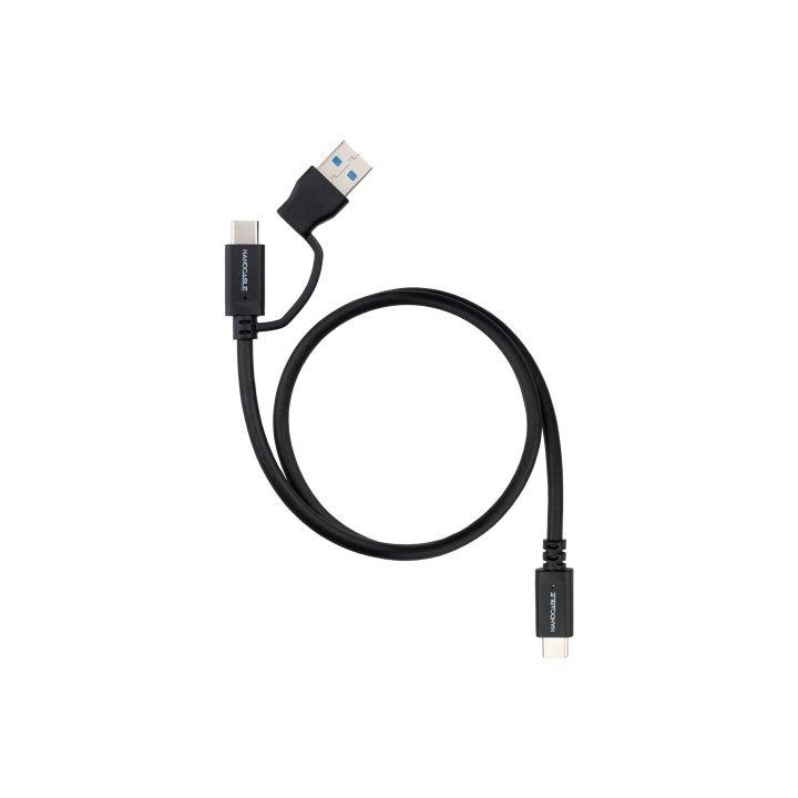 Nanocable 10.01.4802 cable USB USB 3.2 Gen 2 (3.1 Gen 2) 2 m USB A/USB C USB C Negro
