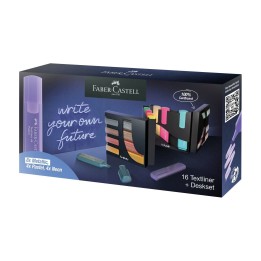 Faber-Castell 254603 marcador 16 pieza(s) Punta de cincel Metálico, Multicolor, Pastel