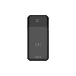 Savio BA-09 batería externa Polímero de litio 37 mAh Cargador inalámbrico Negro
