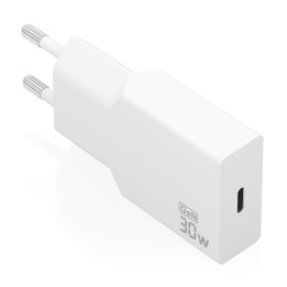 AISENS Cargador Ultra Delgado GaN 30W, 1xUSB-C PD3.0, Blanco
