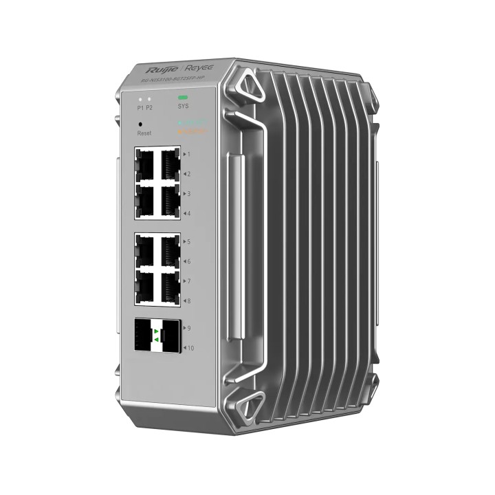 Ruijie Networks RG-NIS3100-8GT2SFP-HP switch Gestionado L2 Gigabit Ethernet (10/100/1000) Energía sobre Ethernet (PoE) Gris