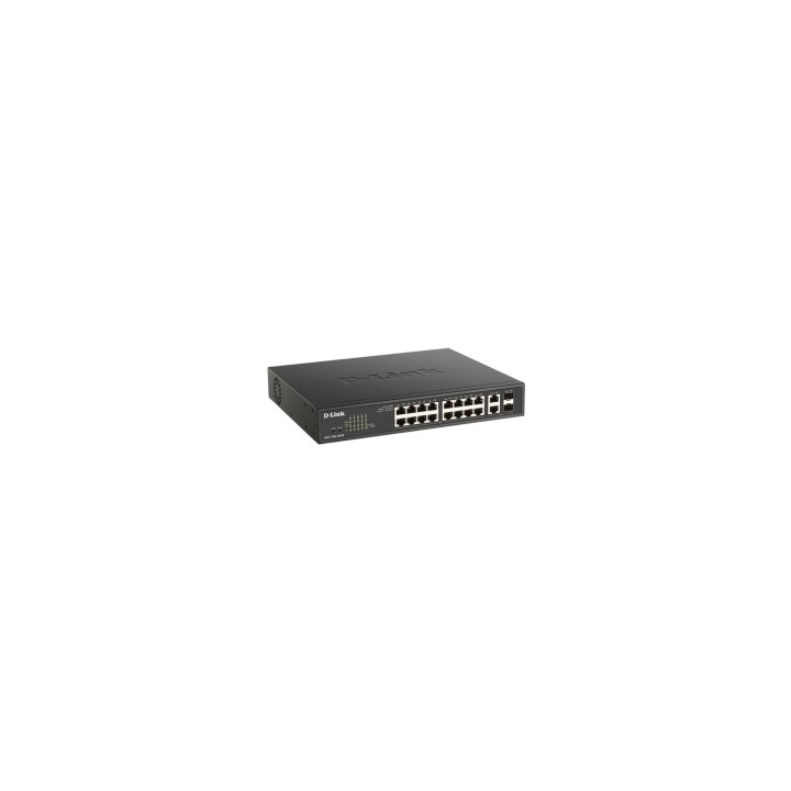 D-Link DGS-1100-18PV2 switch Gestionado L2 Gigabit Ethernet (10/100/1000) Energía sobre Ethernet (PoE) 1U Negro