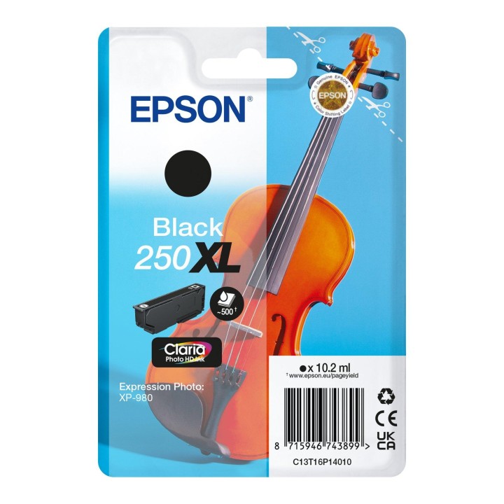 Epson 250XLViolin Claria Photo HD cartucho de tinta 1 pieza(s) Original Alto rendimiento (XL) Negro