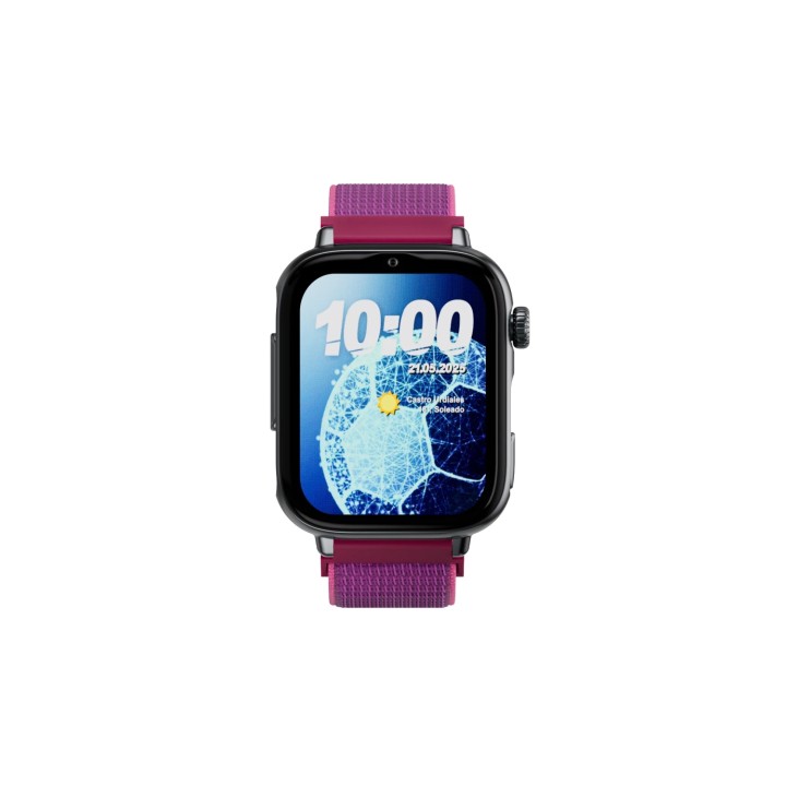 SaveFamily SaveWatch Plus 2 Reloj Inteligente para niños 4G Esfera Negra Correa Tela Frambuesa