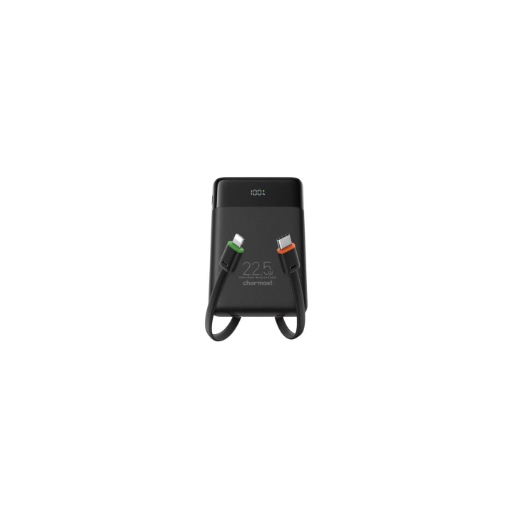 Charmast Veger Power Bank W1202 10.000 mAh 22.5W Ultra Slim con cables integrados y Pantalla Digital