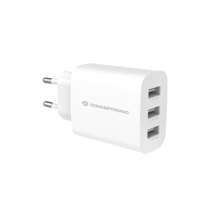 Conceptronic ALTHEA13W cargador de dispositivo móvil Universal Blanco Corriente alterna Interior