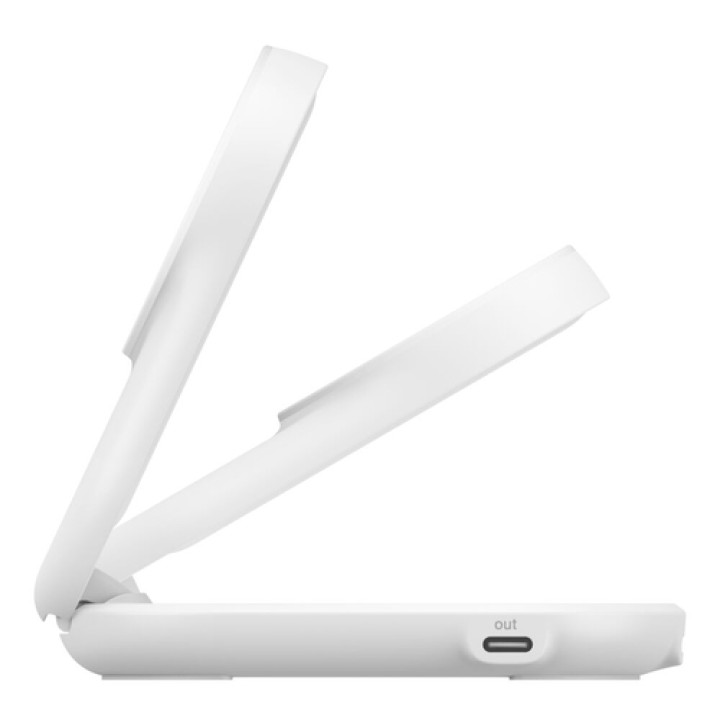 Belkin Qi2 Fitness tracker, Auriculares, Smartphone, Reloj inteligente Blanco USB Cargador inalámbrico Carga rápida Interior
