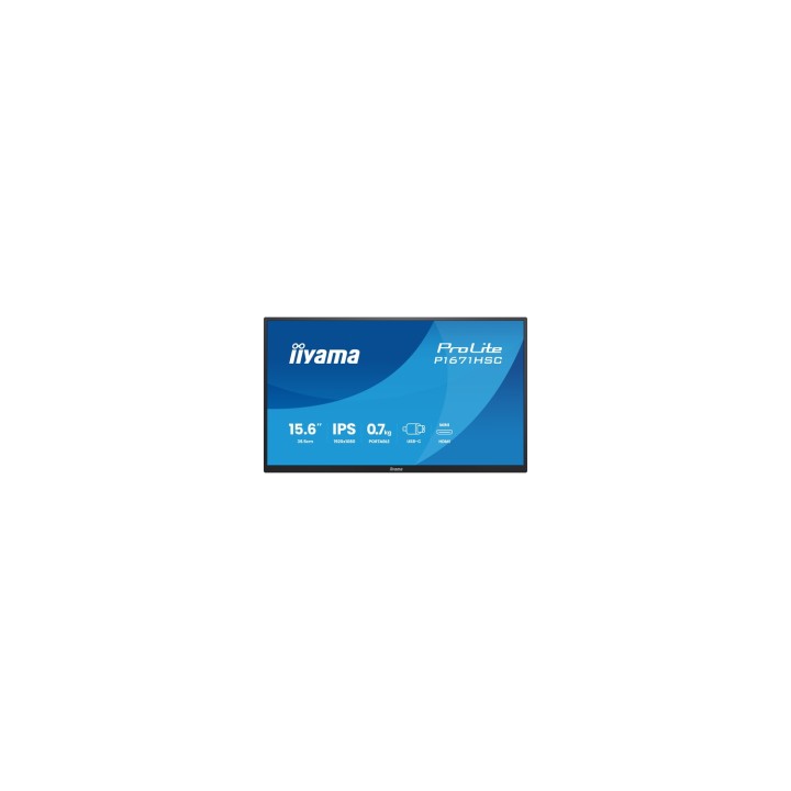 iiyama ProLite P1671HSC-B1 pantalla para PC 39,6 cm (15.6") 1920 x 1080 Pixeles Full HD LED Negro