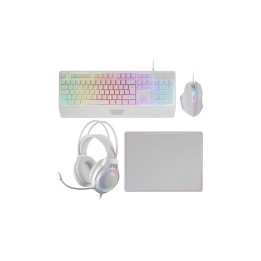 Mars Gaming MCP124PRO, Combo Gaming 4en1, Teclado RGB H-Mech con Reposamuñecas, Ratón RGB 3200DPI y Switches HUANO, Auriculares