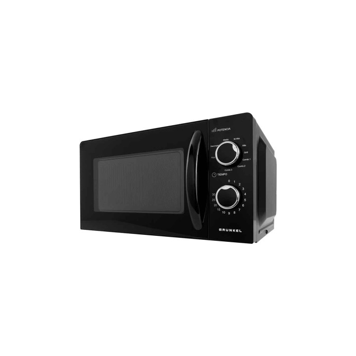 Grunkel MWG-20NG microondas Negro Microondas con grill Encimera 20 L 700 W