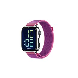 SaveFamily SaveWatch Plus 2 Reloj Inteligente para niños 4G Esfera Plata Correa Tela Frambuesa