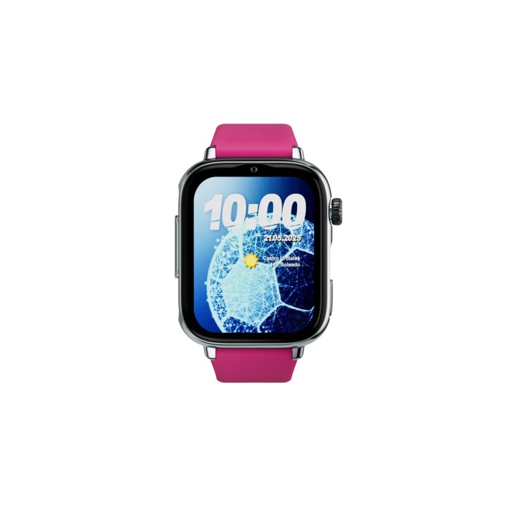 SaveFamily SaveWatch Plus 2 Reloj Inteligente para niños 4G Esfera Plata Correa Tela Frambuesa