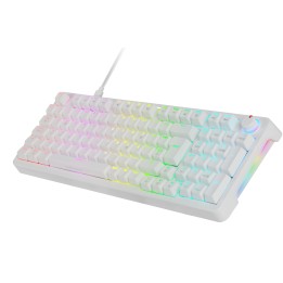 Mars Gaming MKPROWYFR teclado Juego USB AZERTY Francés Blanco