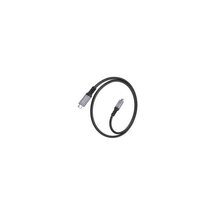 AISENS Cable USB4 Gen3x2 Aluminio 40Gbps 8K@60Hz 5A 48V 240W E-Mark, Tipo USB-C/M-USB-C/M, Negro, 1.0m