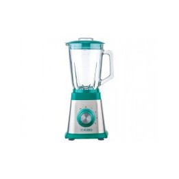 Kubo Batidora de Vaso, Jarra Cristal, 1000W, 4 velocidades, 1.5L, 6 Cuchillas en Acero Inoxidable, Función Pica Hielo