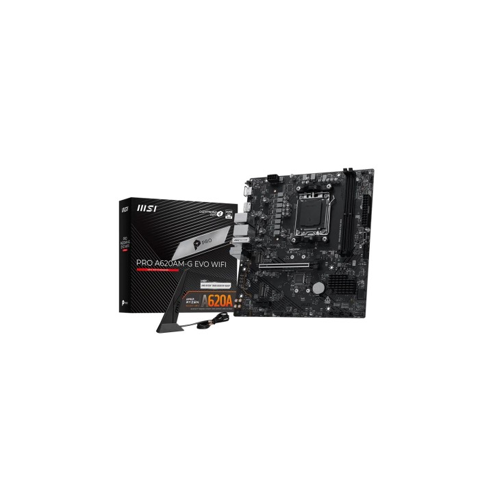MSI Pro A620AM-G EVO WIFI AMD A620A Zócalo AM5 micro ATX