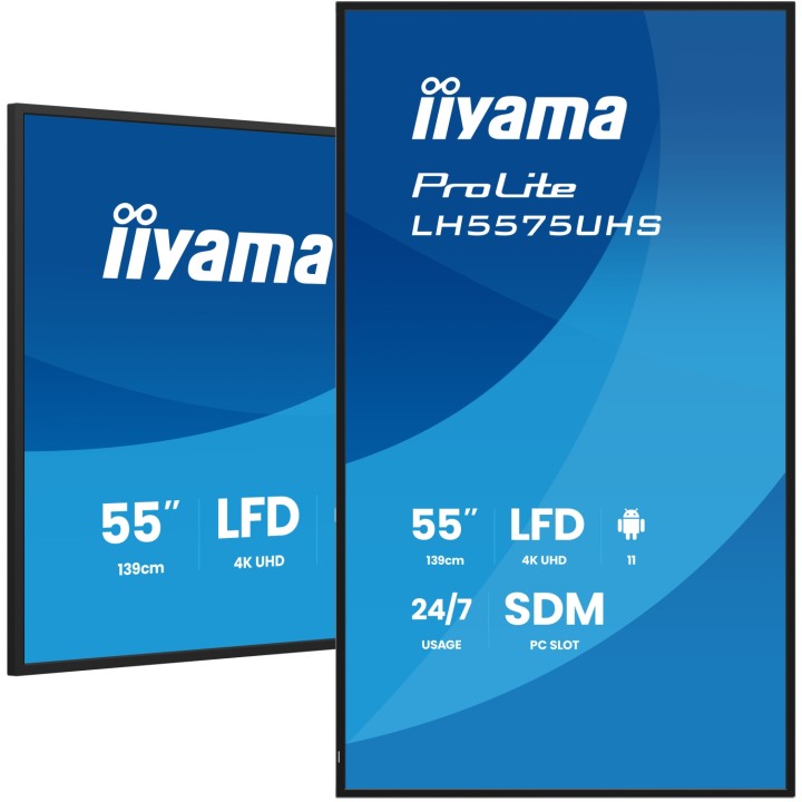 iiyama LH5575UHS-B2AG pantalla de señalización Pantalla plana para señalización digital 138,7 cm (54.6") LCD Wifi 500 cd / m²