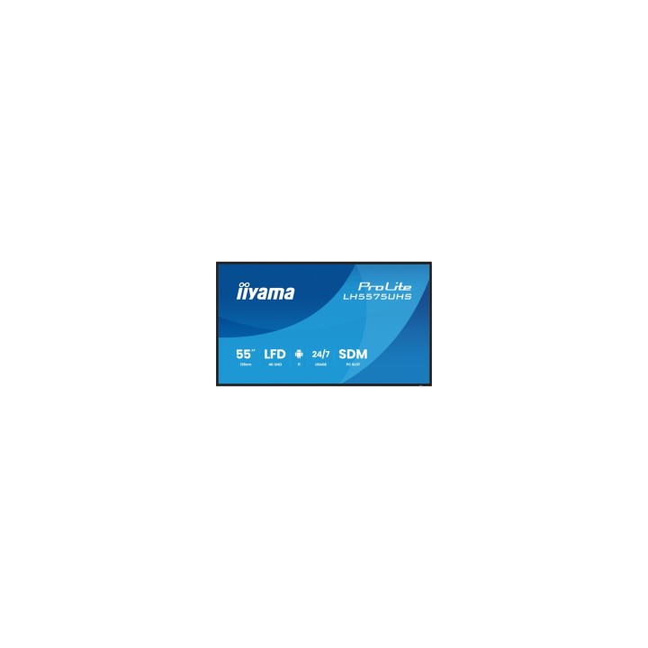 iiyama LH5575UHS-B2AG pantalla de señalización Pantalla plana para señalización digital 138,7 cm (54.6") LCD Wifi 500 cd / m²