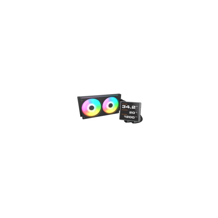 COUGAR CGR-PSDVPRGB-B-240 Procesador Sistema de refrigeración líquida todo en uno 12 cm Negro