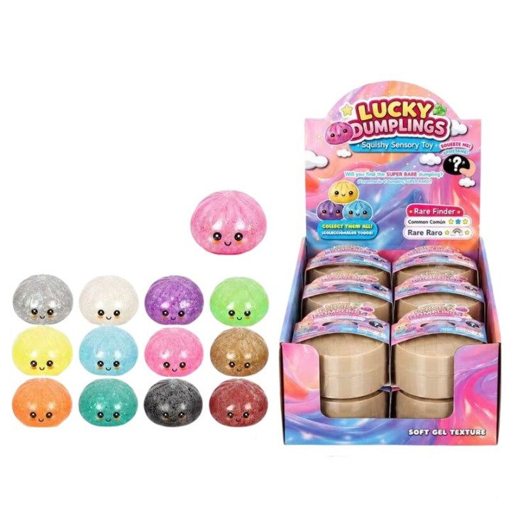 Juguete antiestres sorpresa Lucky Dumpling 8.5cm surtido