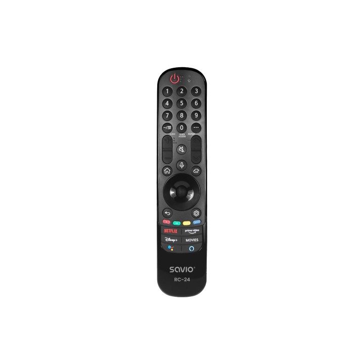 Savio RC-24 mando a distancia IR inalámbrico TV, Universal Botones