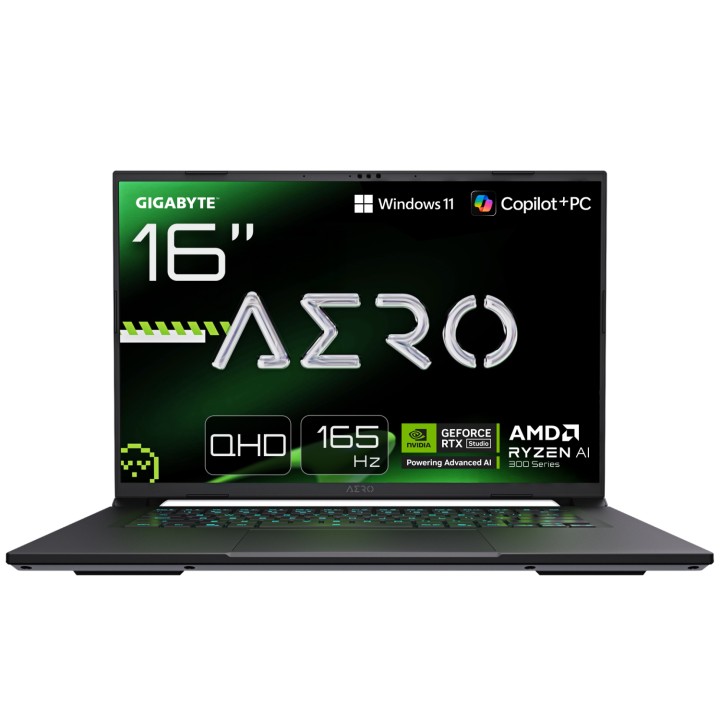 GIGABYTE AERO X16 Portátil Gaming - Copilot+ PC, 16" QHD 165Hz, AMD Ryzen AI 7 HX 350, RTX 5070, 32 GB DDR5 5200MHz, 1 x SSD