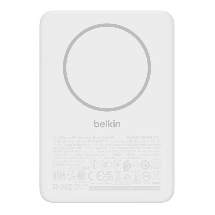 Belkin BPD010hqWH 5000 mAh Cargador inalámbrico Blanco