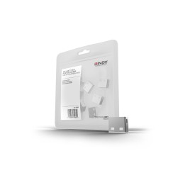 Lindy 40464 bloqueador de puerto USB tipo A Blanco Acrilonitrilo butadieno estireno (ABS) 10 pieza(s)